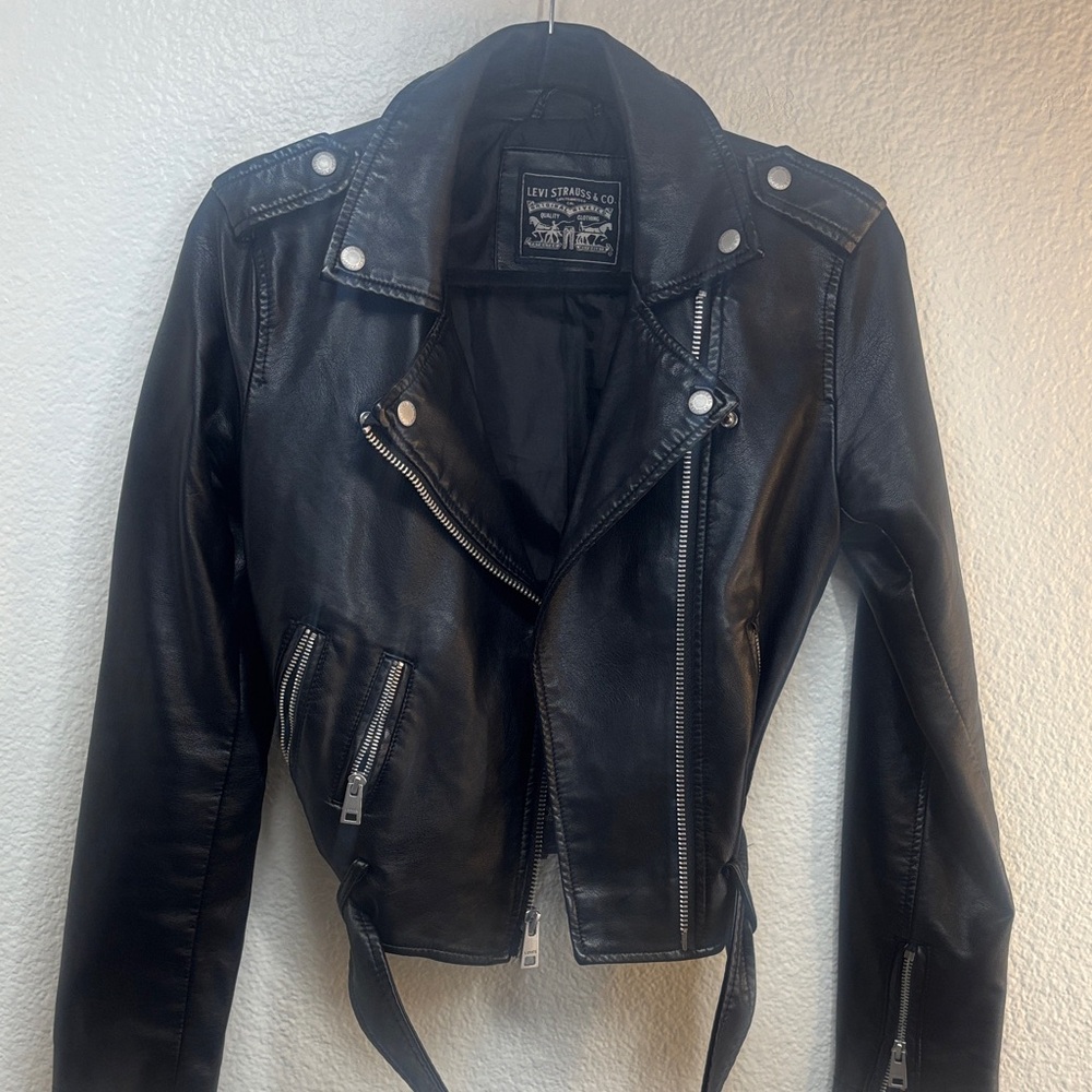 Levi's Women's Black Leather Biker Jacket